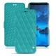 Housse cuir Samsung Galaxy S9 - Bleu fluo - Couture