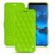 Housse cuir Samsung Galaxy S9 - Vert fluo - Couture