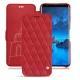 Samsung Galaxy S9 leather case - Rouge troupelenc - Couture