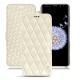 Funda de piel Samsung Galaxy S9+ - Blanc - Couture ( Bologna - White ) 