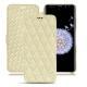 Housse cuir Samsung Galaxy S9+ - Ivoire - Couture ( Sleek P C12 - White ) 