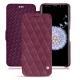 Housse cuir Samsung Galaxy S9+ - Prune vintage - Couture