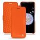 Samsung Galaxy S9+ leather case - Orange fluo