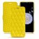 Housse cuir Samsung Galaxy S9+ - Jaune fluo - Couture