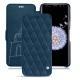 Housse cuir Samsung Galaxy S9+ - Blu mediterran - Couture