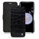 Housse cuir Samsung Galaxy S9+ - Crocodile nero