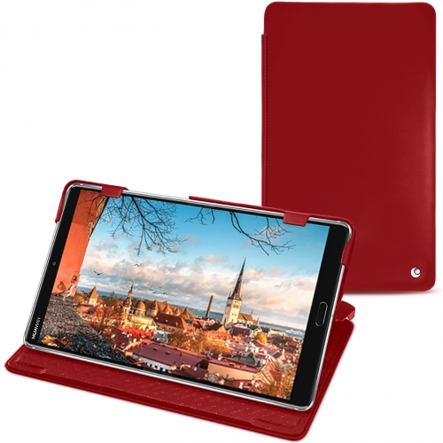 Capa em pele Huawei MediaPad M5 8Rouge ( Nappa - Pantone #d50032 ) 