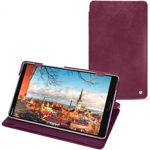 Lederschutzhülle Huawei MediaPad M5 8Prune vintage ( Pantone #612434 ) 