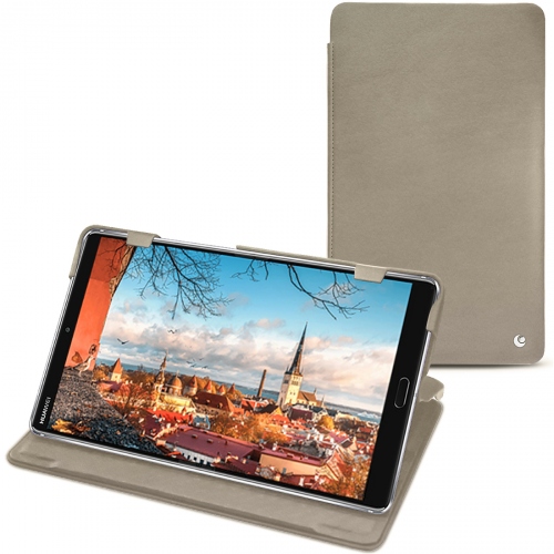 Capa em pele Huawei MediaPad M5 8Darboun sabla ( Pantone #BCB1A1 )