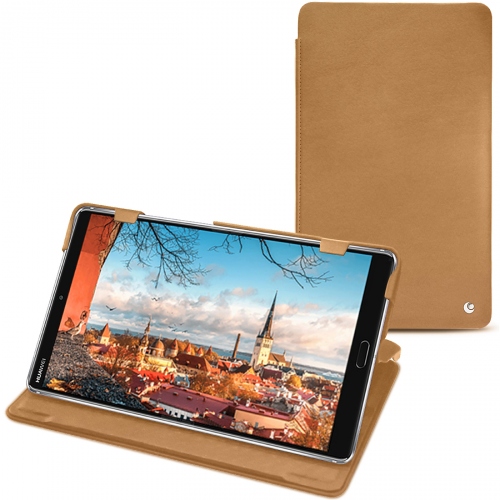 Funda de piel Huawei MediaPad M5 8Castan esparciate ( Pantone #824F2A )