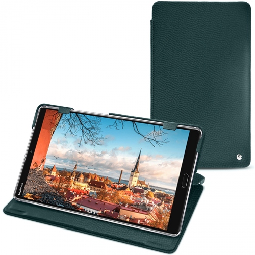 Funda de piel Huawei MediaPad M5 8Vert séduisant ( Pantone #1d3c34 ) 