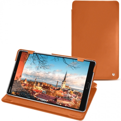 Custodia in pelle Huawei MediaPad M5 8Orange vibrant ( Pantone #e36b39 ) 