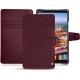 Lederschutzhülle Huawei MediaPad M5 8 - Lie de vin - Couture ( Pantone 5115C ) 
