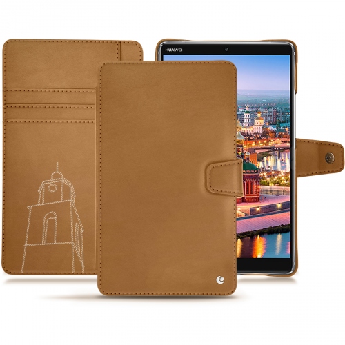 Huawei MediaPad M5 8 leather case and coverCastan esparciate ( Pantone #824F2A )