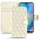 Lederschutzhülle Huawei P20 Lite - Blanc - Couture ( Bologna - White ) 
