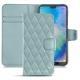 硬质真皮保护套 Huawei P20 Lite - Bleu ciel - Couture ( Nappa - Pantone 277C ) 