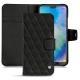 Huawei P20 Lite leather case - Ebène - Couture ( Sleek P C12 - Black ) 