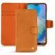 Huawei P20 Lite leather case - Mandarine vintage ( Pantone 165C ) 