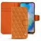 硬质真皮保护套 Huawei P20 Lite - Mandarine vintage - Couture