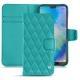Housse cuir Huawei P20 Lite - Bleu fluo - Couture