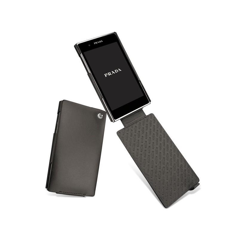 Custodia in pelle LG P940 Prada 3.0  - Noir ( Nappa - Black ) 