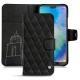 硬质真皮保护套 Huawei P20 Lite - Negre poudro - Couture