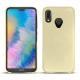 Coque cuir Huawei P20 Lite - Beige ( Nappa - Pantone 7502C ) 