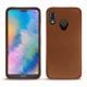Coque cuir Huawei P20 Lite - Marron ( Nappa - Pantone 1615C ) 