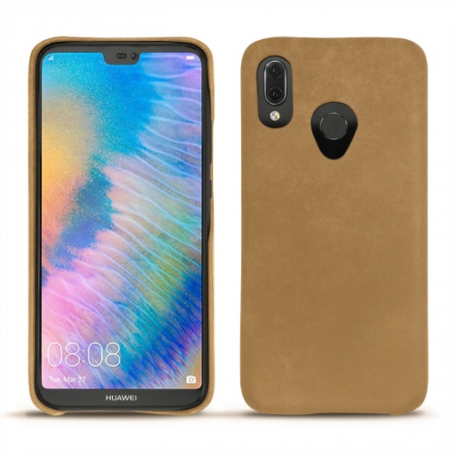 硬质真皮保护套 Huawei P20 LiteSable vintage ( Pantone #9b7340 ) 