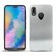 Huawei P20 Lite leather cover - Platinium ( Pantone 877C ) 