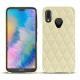 Huawei P20 Lite leather cover - Ivoire - Couture ( Sleek P C12 - White ) 