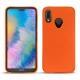Huawei P20 Lite leather cover - Orange fluo
