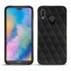 Huawei P20 Lite leather cover - Negre poudro - Couture