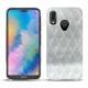 Coque cuir Huawei P20 Lite - Platinium - Couture