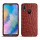 Huawei P20 Lite leather cover - Autruche ciliegia