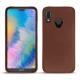 Huawei P20 Lite leather cover - Marron délicat