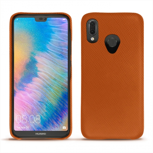 硬质真皮保护套 Huawei P20 LiteOrange vibrant ( Pantone #e36b39 ) 