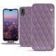 Huawei P20 leather case - Lilas - Couture ( Nappa - Pantone 2645U ) 