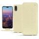 Huawei P20 leather case - Ivoire ( Sleek P C12 - White ) 