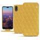 Housse cuir Huawei P20 - Mimosa - Couture ( Pantone 141C ) 