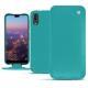 Huawei P20 leather case - Bleu fluo