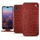 Huawei P20 leather case - Autruche ciliegia