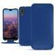 Huawei P20 leather case - Bleu Océan PU
