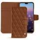 가죽 커버 Huawei P20 - Marron - Couture ( Nappa - Pantone 1615C ) 