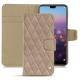 Huawei P20 leather case - Taupe vintage - Couture