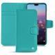 Housse cuir Huawei P20 - Bleu fluo