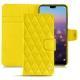 Huawei P20 leather case - Jaune fluo - Couture