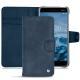 Nokia 6 (2018) leather case - Jean vintage ( Roughtcut - Pantone 285U  ) 