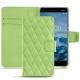 Nokia 6 (2018) leather case - Vert olive - Couture ( Nappa - Pantone 578U ) 