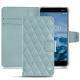 Nokia 6 (2018) leather case - Bleu ciel - Couture ( Nappa - Pantone 277C ) 